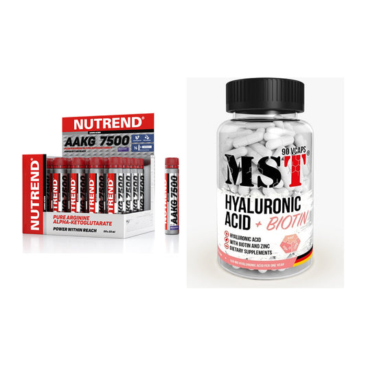 Koffein & B-Vitamine: Nutrend AAKG 7500 + MST Hyaluronic Acid – alle enthaltenen Artikel