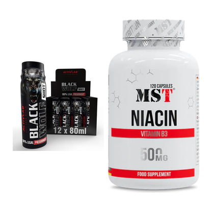 Koffein & B-Vitamine: Activlab Black Wolf Preworkout + MST Niacin – alle enthaltenen Artikel