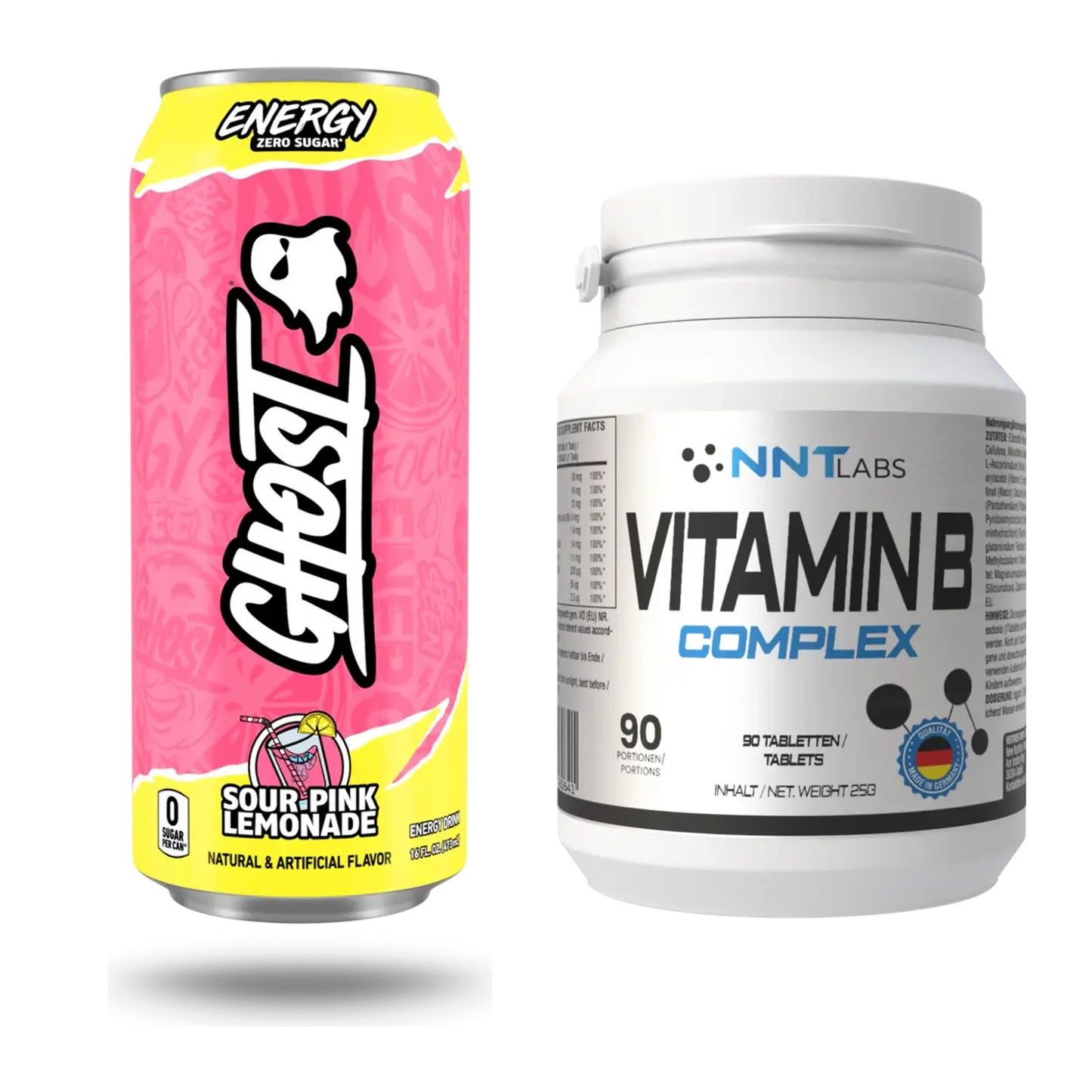 Koffein & B-Vitamine: Ghost Energy + NNT Vitamin B Complex – alle enthaltenen Artikel