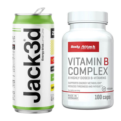 Koffein & B-Vitamine: USP Labs Jack3d Energy + Body Attack Vitamin – alle enthaltenen Artikel