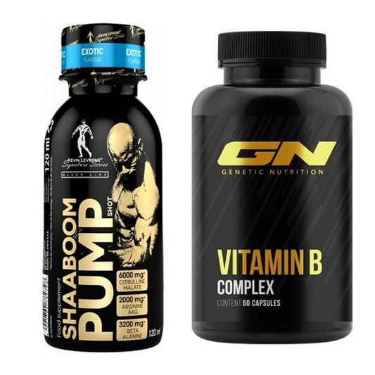 Koffein & B-Vitamine: Kevin Levrone Shaaboom + GN Vitamin B-Complex – alle enthaltenen Artikel