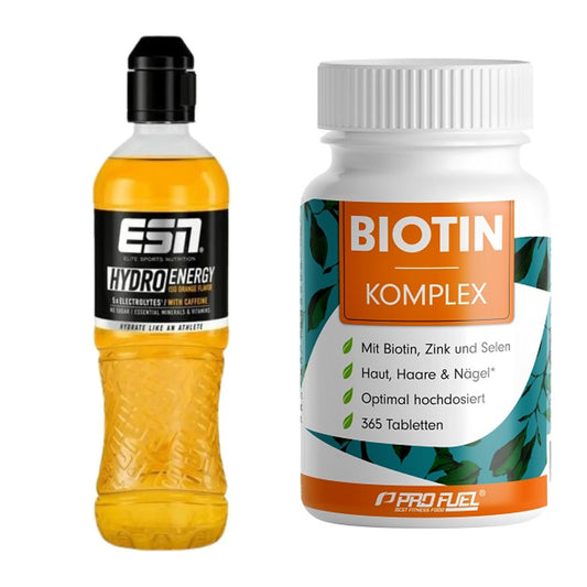 Koffein & B-Vitamine: ESN HydroEnergy + ProFuel BIOTIN Komplex – alle enthaltenen Artikel