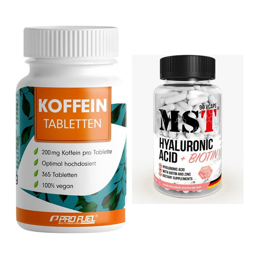 Koffein & B-Vitamine: ProFuel Koffein + MST Hyaluronic Acid – alle enthaltenen Artikel