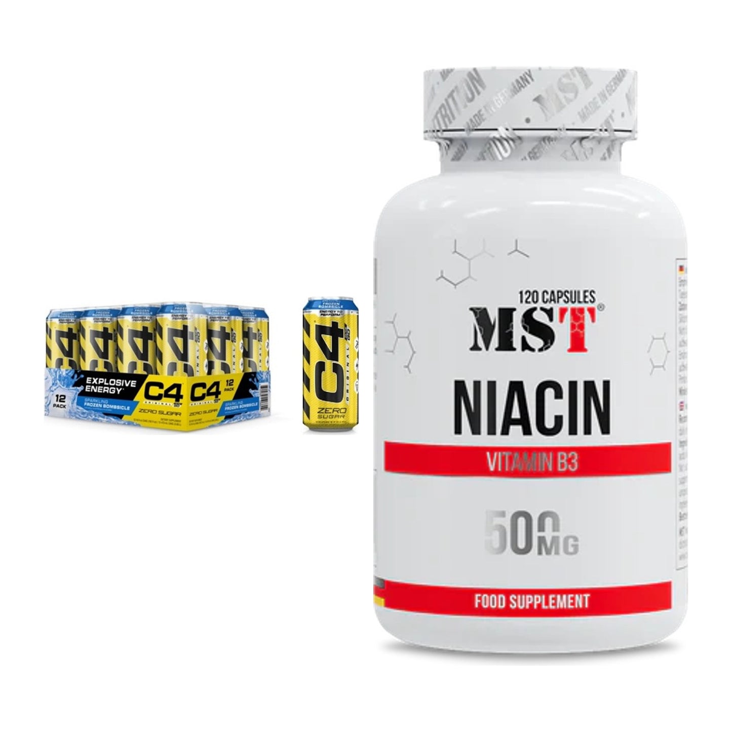 Koffein & B-Vitamine: Cellucor C4 Energy + MST Niacin – alle enthaltenen Artikel