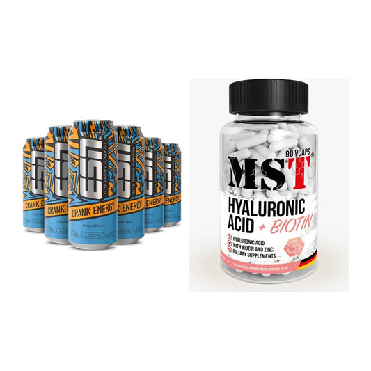 Koffein & B-Vitamine: ESN Crank Energy + MST Hyaluronic Acid 150 mg – alle enthaltenen Artikel