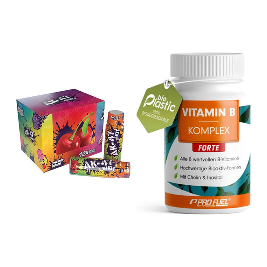 Koffein & B-Vitamine: AK47 Labs AK47 Shots + ProFuel Vitamin B – alle enthaltenen Artikel