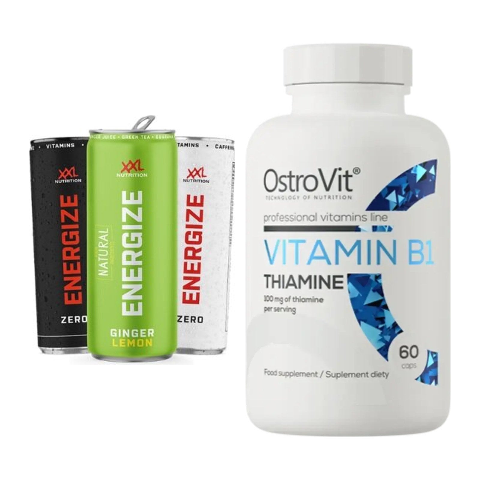 Koffein & B-Vitamine: XXL Nutrition + Ostrovit Vitamin B1 – alle enthaltenen Artikel