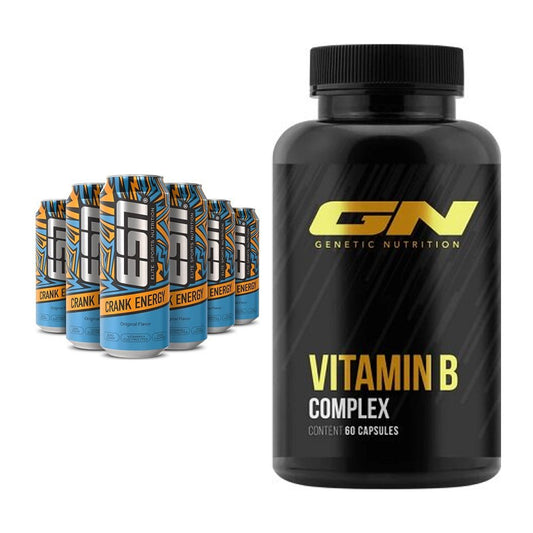 Koffein & B-Vitamine: ESN Crank Energy + GN Vitamin B-Complex – alle enthaltenen Artikel