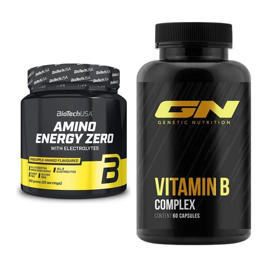 Koffein & B-Vitamine: BioTech Amino Energy + GN Vitamin B-Complex – alle enthaltenen Artikel