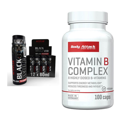 Koffein & B-Vitamine: Activlab Black Wolf + Body Attack Vitamin – alle enthaltenen Artikel