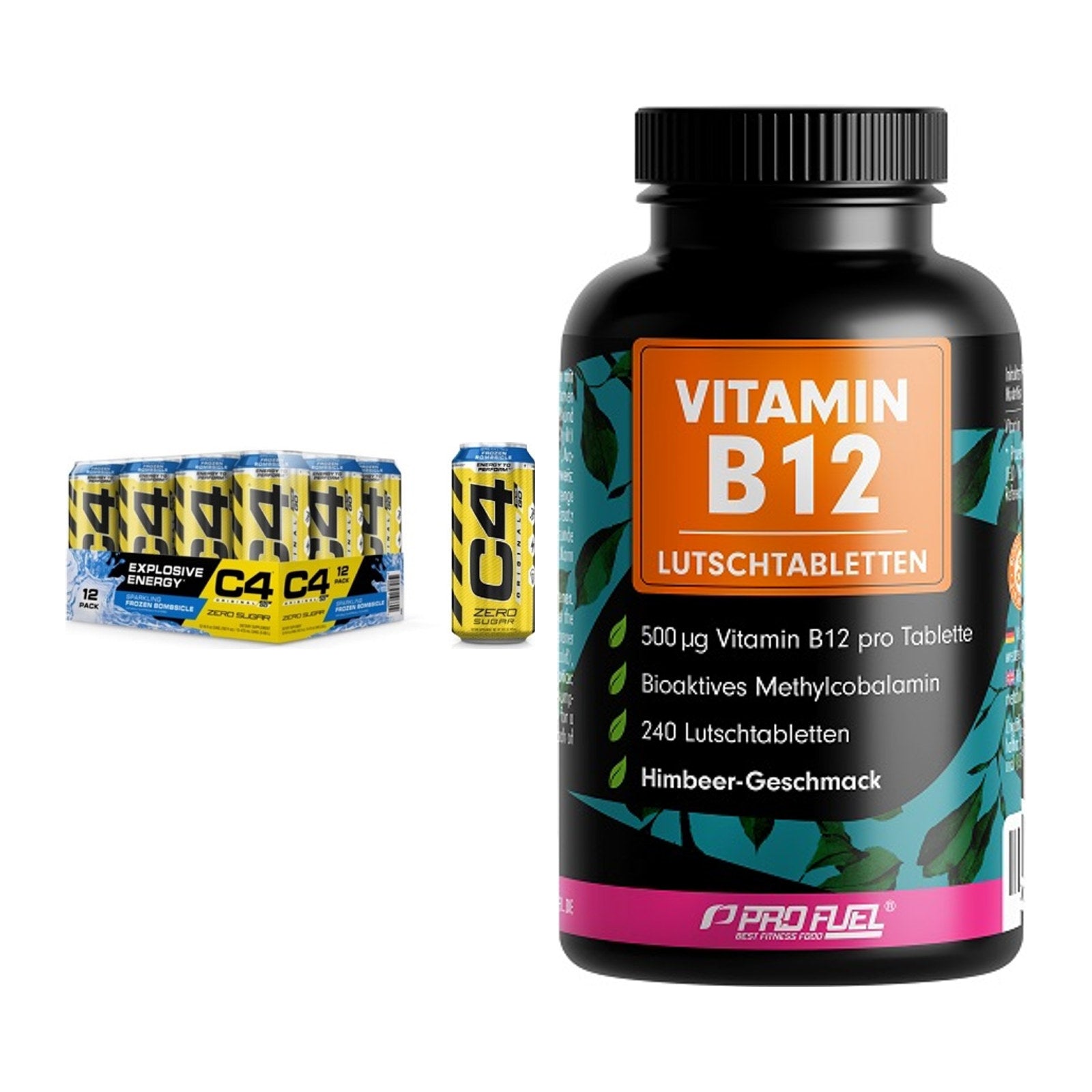 Koffein & B-Vitamine: Cellucor C4 Energy + ProFuel Vitamin B12 240 – alle enthaltenen Artikel