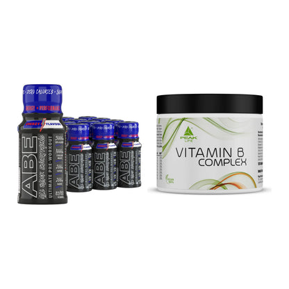 Koffein & B-Vitamine: Applied ABE Pre-Workou + Peak Vitamin B Complex – alle enthaltenen Artikel