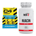 Koffein & B-Vitamine: Cellucor C4 Original Shot 12 x + MST Niacin – alle enthaltenen Artikel
