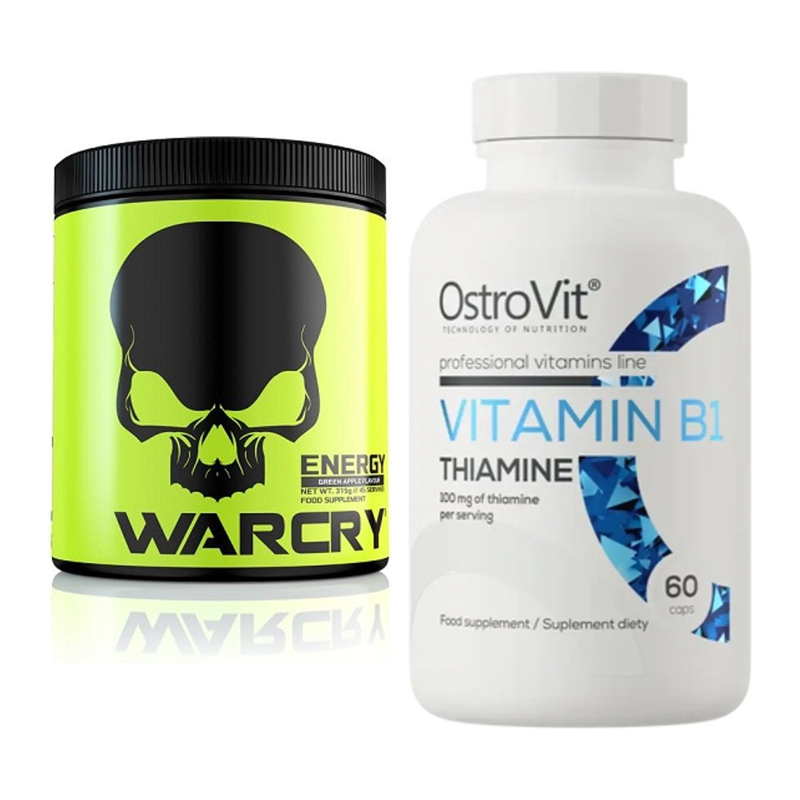 Koffein & B-Vitamine: Genius Nutrition + Ostrovit Vitamin B1 – alle enthaltenen Artikel