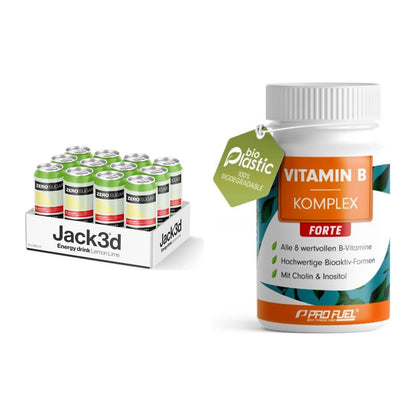 Koffein & B-Vitamine: USP Labs Jack3d Energy + ProFuel Vitamin B – alle enthaltenen Artikel