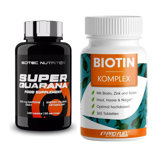 Koffein & B-Vitamine: Scitec Super Guarana + ProFuel BIOTIN Komplex – alle enthaltenen Artikel