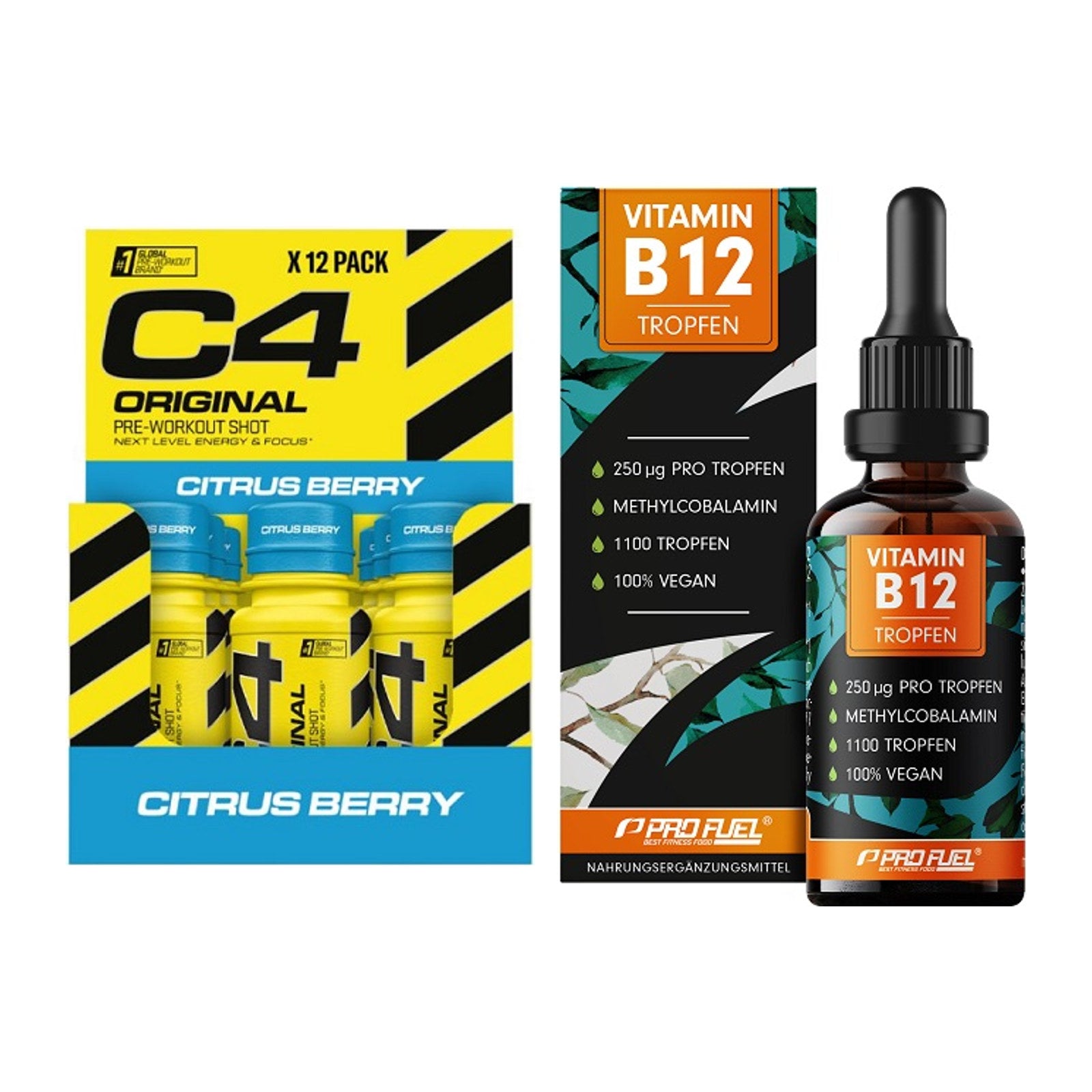 Koffein & B-Vitamine: Cellucor C4 Original + ProFuel Vitamin B12 – alle enthaltenen Artikel