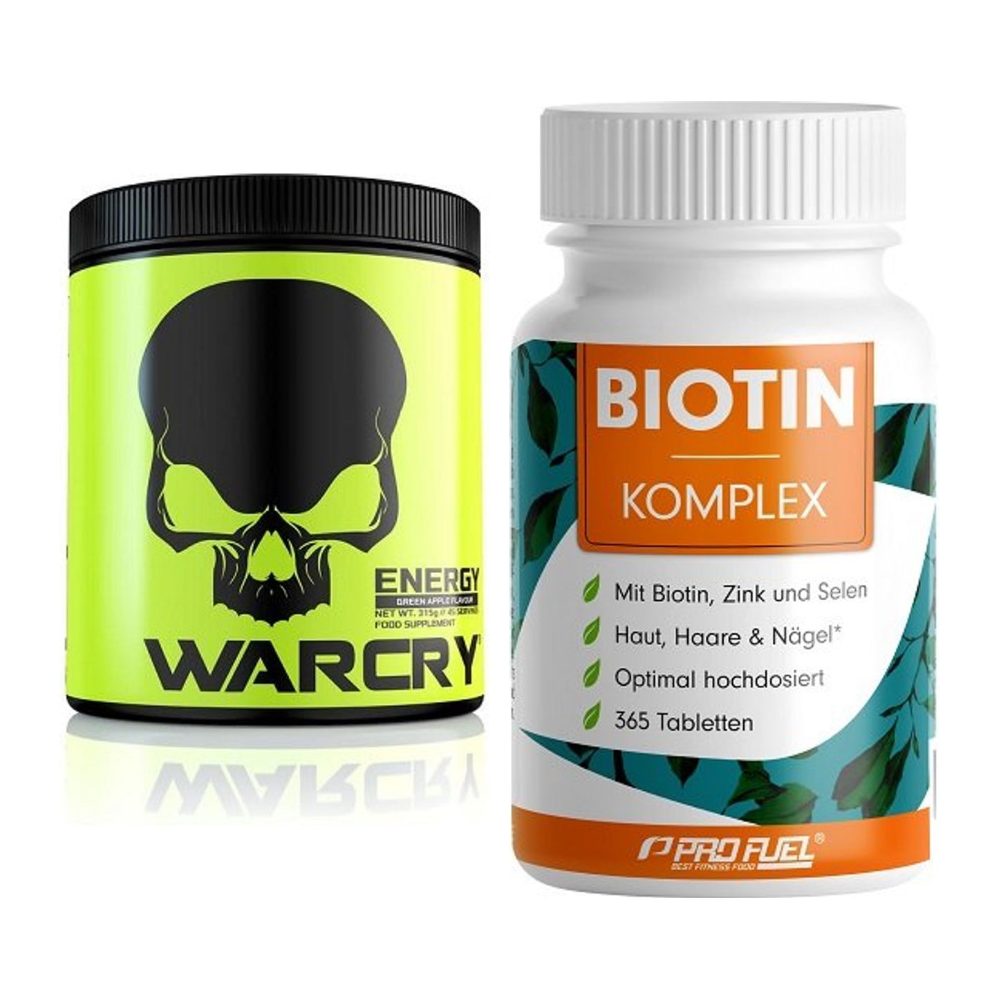 Koffein & B-Vitamine: Genius Nutrition + ProFuel BIOTIN Komplex – alle enthaltenen Artikel