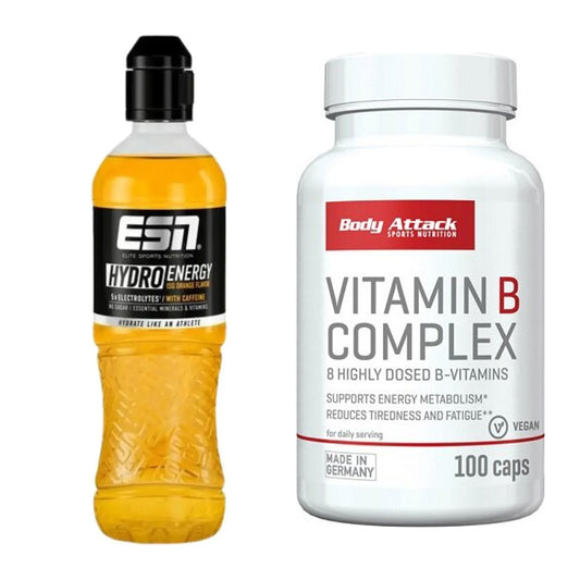 Koffein & B-Vitamine: ESN HydroEnergy + Body Attack Vitamin – alle enthaltenen Artikel