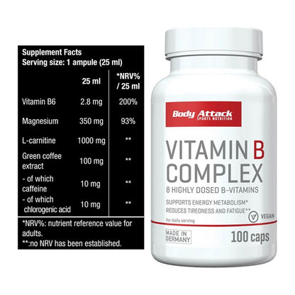 Koffein & B-Vitamine: BioTech Magna Shot + Body Attack Vitamin – alle enthaltenen Artikel