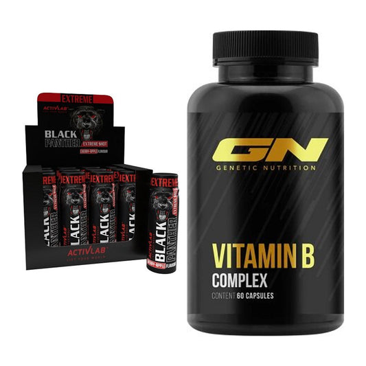 Koffein & B-Vitamine: Activlab Black Panther + GN Vitamin B-Complex – alle enthaltenen Artikel