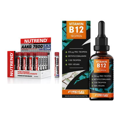Koffein & B-Vitamine: Nutrend AAKG 7500 + ProFuel Vitamin B12 – alle enthaltenen Artikel