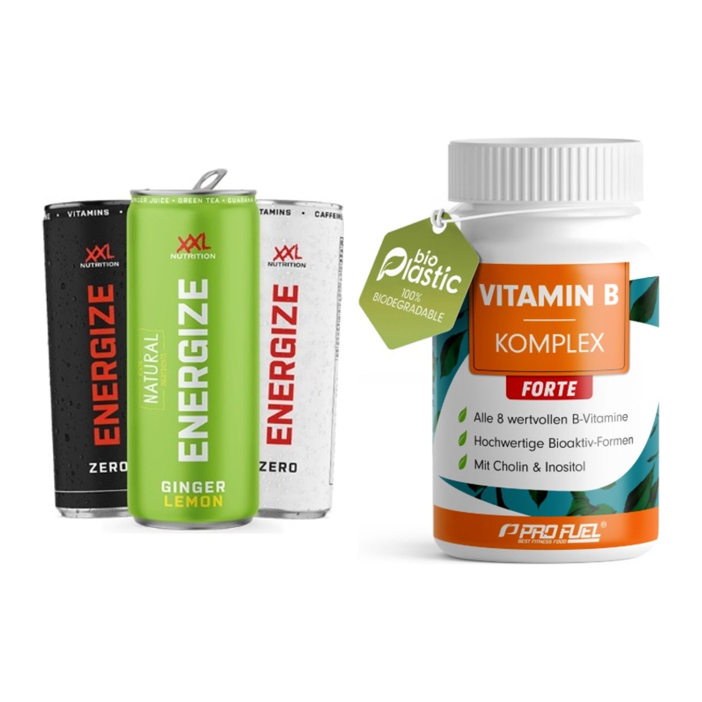 Koffein & B-Vitamine: XXL Nutrition + ProFuel Vitamin B – alle enthaltenen Artikel
