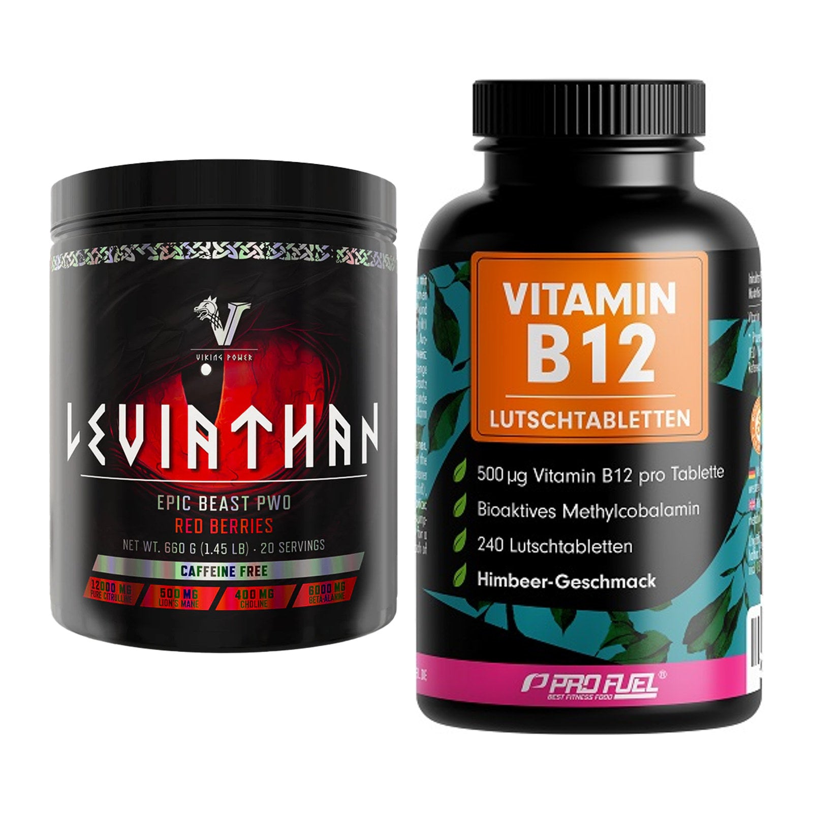Koffein & B-Vitamine: Viking Power Leviathan + ProFuel Vitamin B12 – alle enthaltenen Artikel