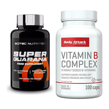 Koffein & B-Vitamine: Scitec Super Guarana + Body Attack Vitamin – alle enthaltenen Artikel