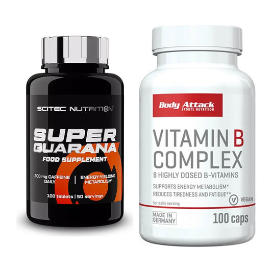 Koffein & B-Vitamine: Scitec Super Guarana + Body Attack Vitamin – alle enthaltenen Artikel