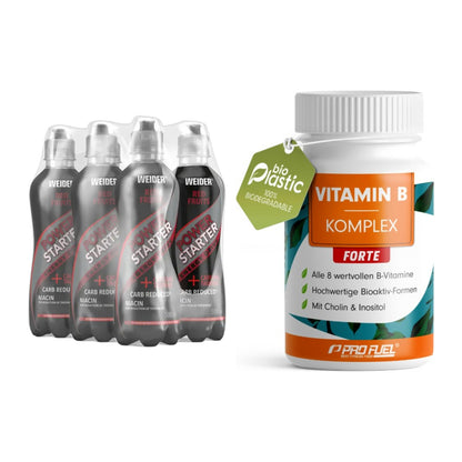 Koffein & B-Vitamine: Weider Power Starter + ProFuel Vitamin B – alle enthaltenen Artikel