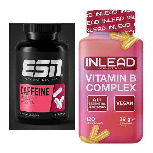 Koffein & B-Vitamine: ESN Caffeine Caps + INLEAD Vitamin B Complex – alle enthaltenen Artikel
