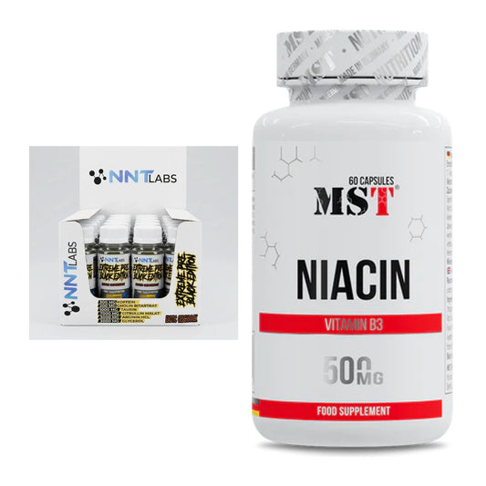 Koffein & B-Vitamine: NNT Extreme Black Edition Shot + MST Niacin – alle enthaltenen Artikel