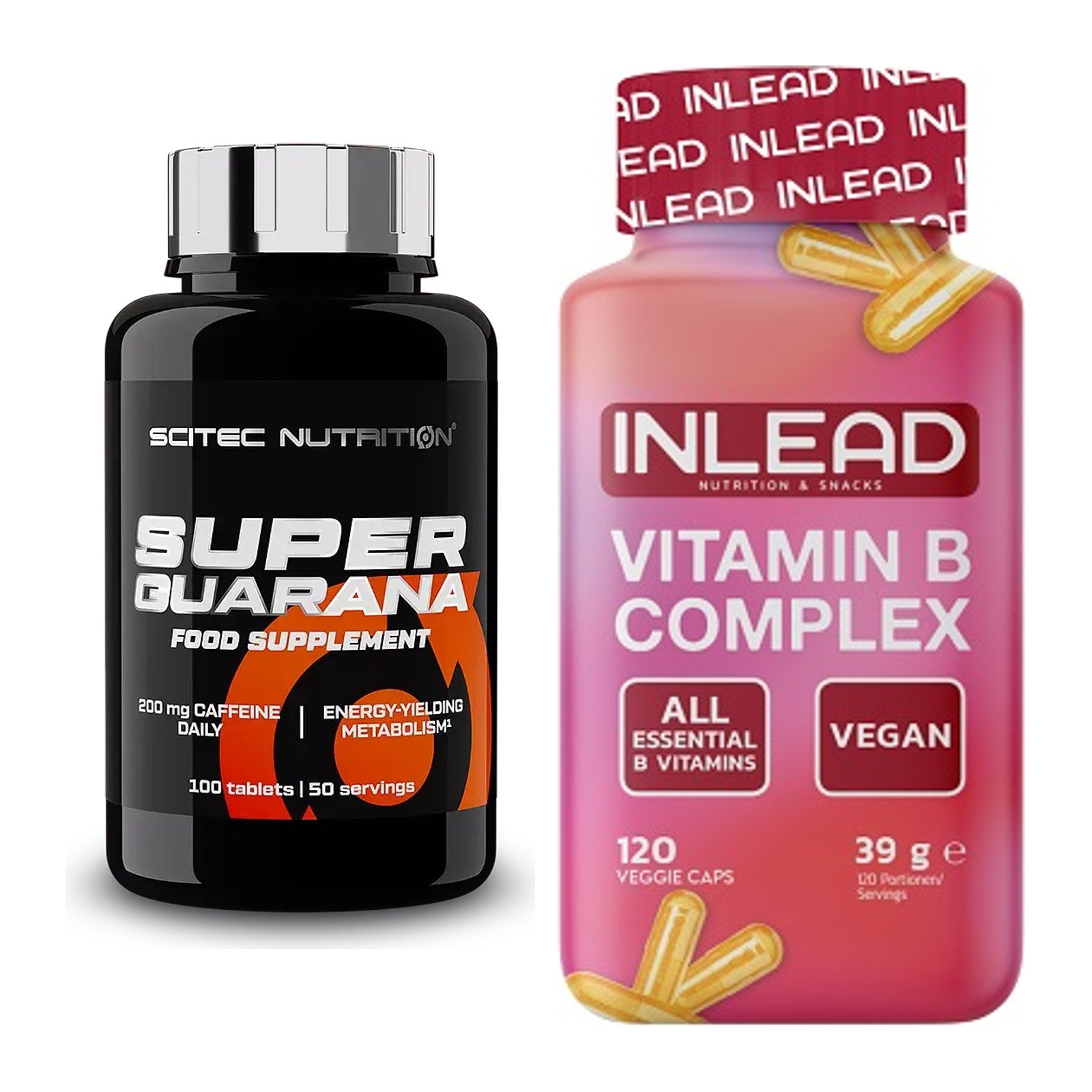 Koffein & B-Vitamine: Scitec Super Guarana + INLEAD Vitamin B – alle enthaltenen Artikel