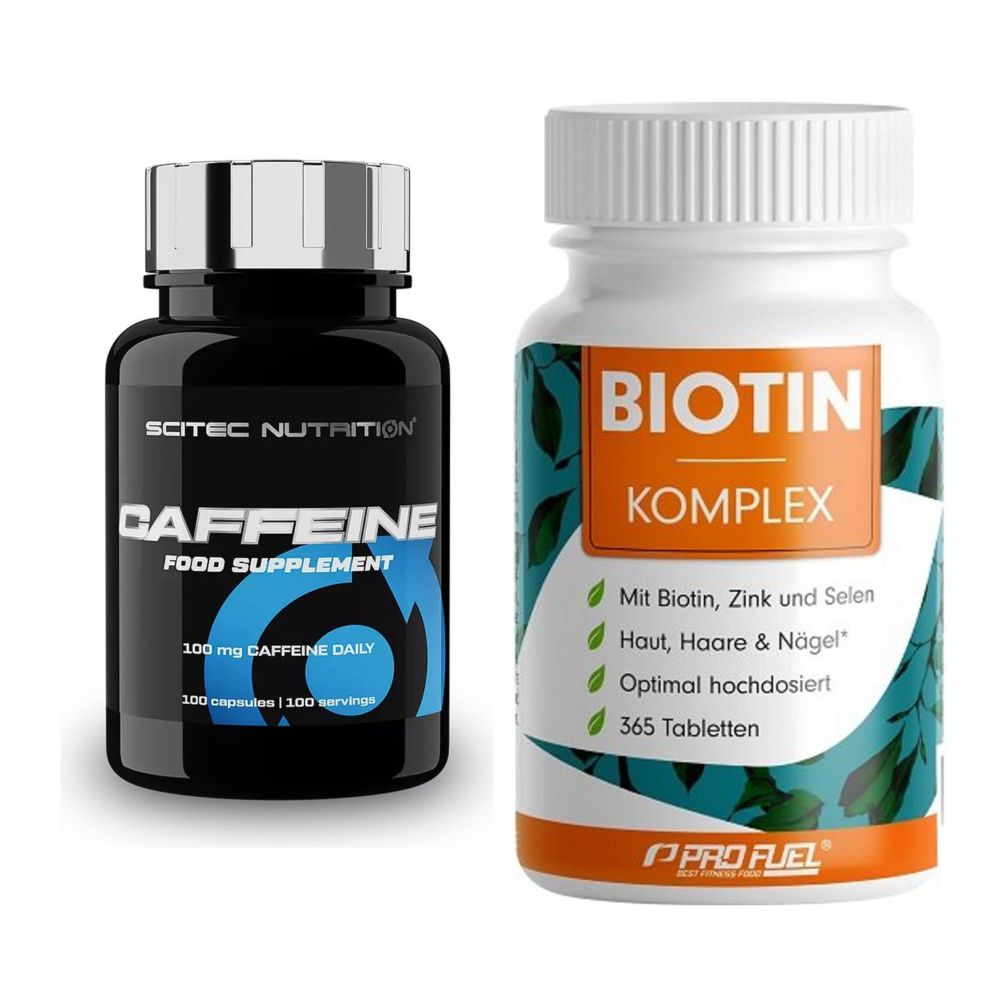 Koffein & B-Vitamine: Scitec Caffeine + ProFuel BIOTIN Komplex – alle enthaltenen Artikel