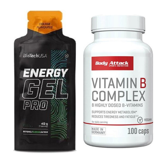 Koffein & B-Vitamine: BioTech Energy Gel Pro + Body Attack Vitamin – alle enthaltenen Artikel