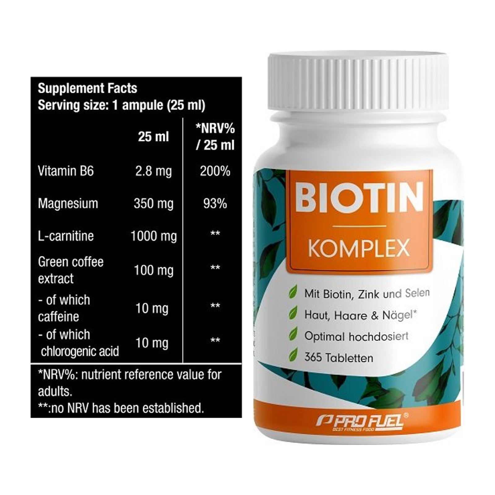 Koffein & B-Vitamine: BioTech Magna Shot + ProFuel BIOTIN Komplex – alle enthaltenen Artikel