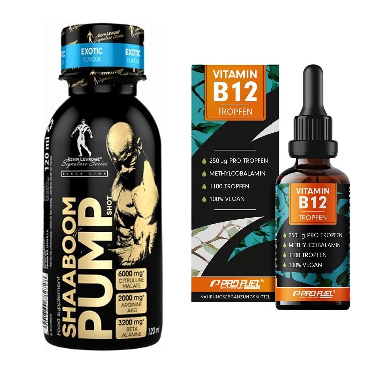 Koffein & B-Vitamine: Kevin Levrone Shaaboom + ProFuel Vitamin B12 – alle enthaltenen Artikel