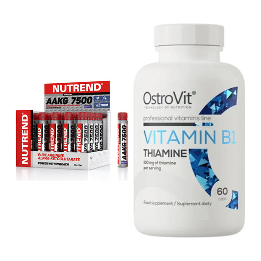 Koffein & B-Vitamine: Nutrend AAKG 7500 + Ostrovit Vitamin B1 – alle enthaltenen Artikel