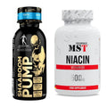 Koffein & B-Vitamine: Kevin Levrone Shaaboom Pump Shot + MST Niacin – alle enthaltenen Artikel