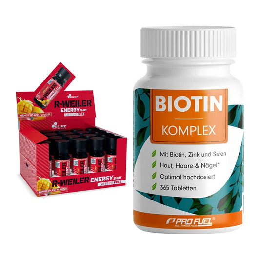 Koffein & B-Vitamine: Olimp R-Weiler Energy + ProFuel BIOTIN Komplex – alle enthaltenen Artikel