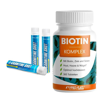 Koffein & B-Vitamine: Body Attack L-Carnitin + ProFuel BIOTIN Komplex – alle enthaltenen Artikel