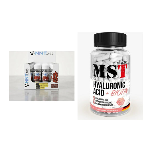 Koffein & B-Vitamine: NNT Extreme Pump Shot + MST Hyaluronic Acid – alle enthaltenen Artikel