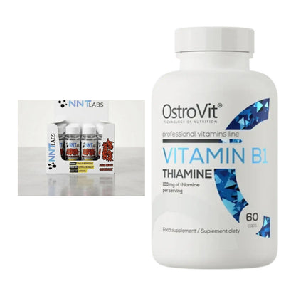 Koffein & B-Vitamine: NNT Extreme Pump Shot + Ostrovit Vitamin B1 – alle enthaltenen Artikel