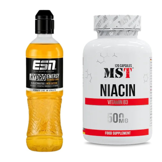 Koffein & B-Vitamine: ESN HydroEnergy (Elektrolyte) + MST Niacin – alle enthaltenen Artikel