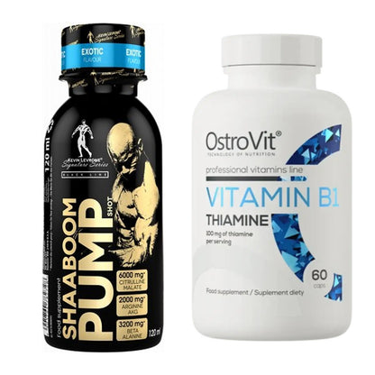 Koffein & B-Vitamine: Kevin Levrone Shaaboom + Ostrovit Vitamin B1 – alle enthaltenen Artikel