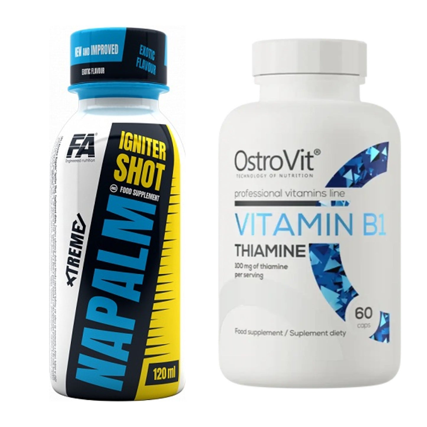 Koffein & B-Vitamine: FA Nutrition Xtreme + Ostrovit Vitamin B1 – alle enthaltenen Artikel