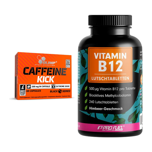 Koffein & B-Vitamine: Olimp Caffeine Kick + ProFuel Vitamin B12 240 – alle enthaltenen Artikel