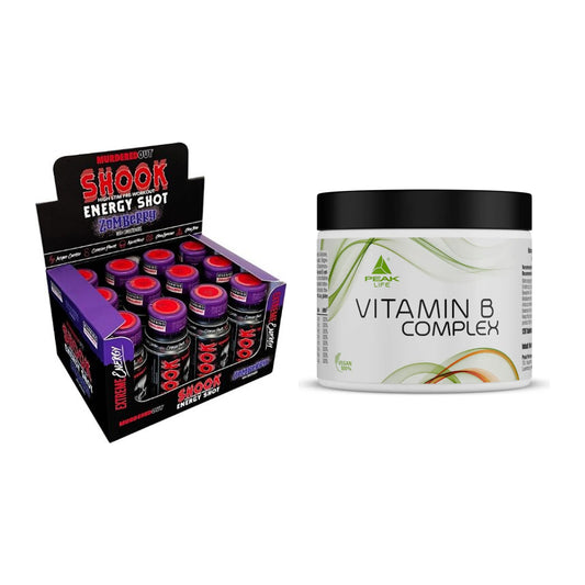 Koffein & B-Vitamine: Murdered Out Shook + Peak Vitamin B Complex – alle enthaltenen Artikel