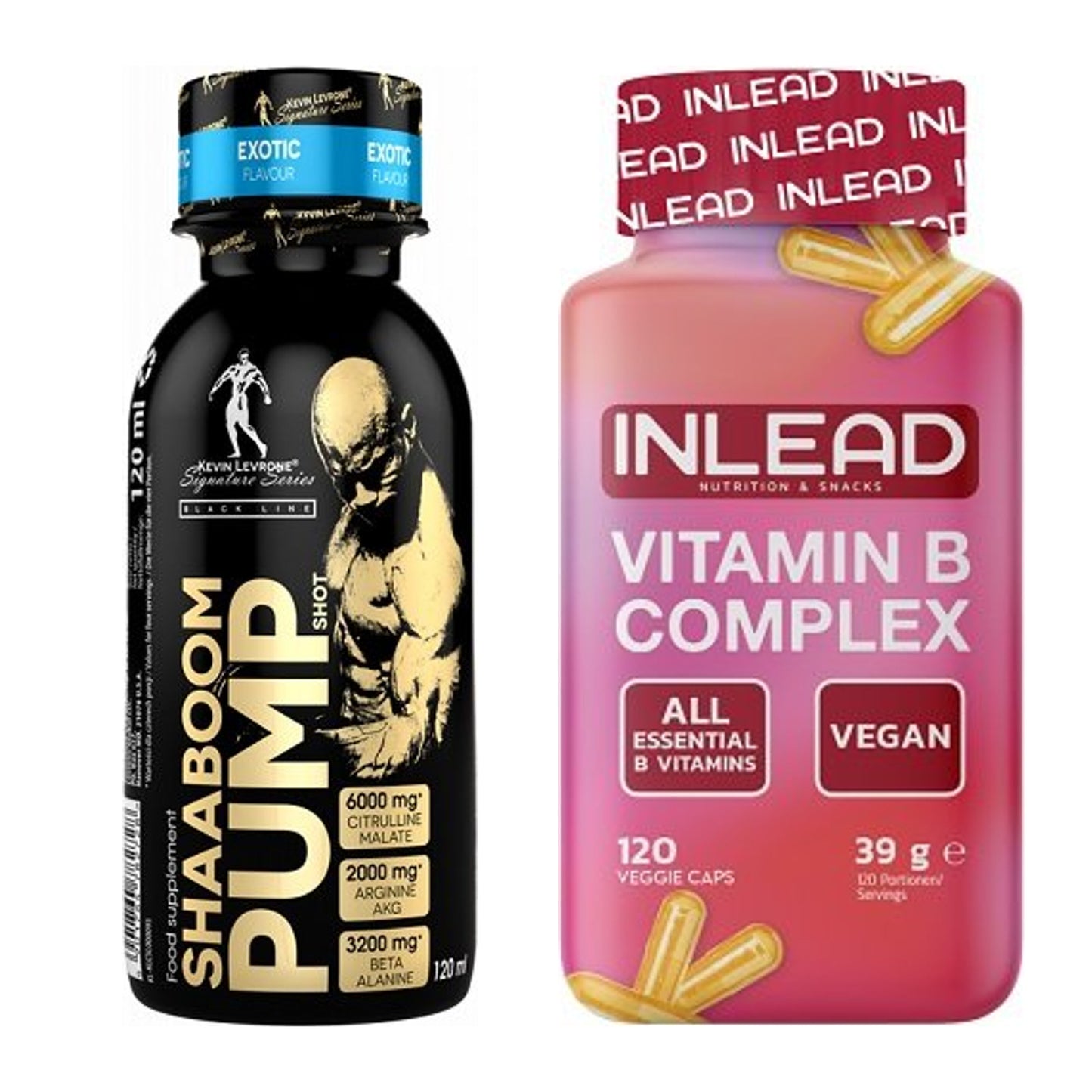 Koffein & B-Vitamine: Kevin Levrone Shaaboom + INLEAD Vitamin B – alle enthaltenen Artikel